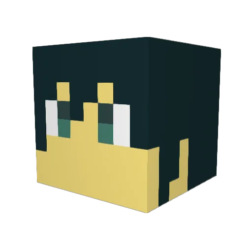 hanshin223 Minecraft avatar head, 3D render