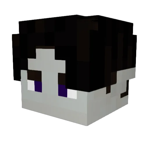 hansiko_ Minecraft avatar head, 3D render