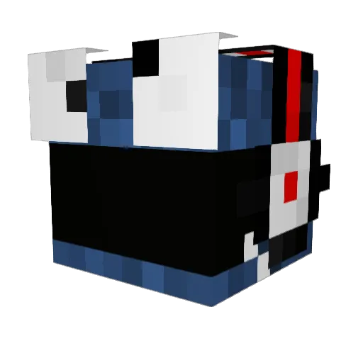 hansis Minecraft avatar head, 3D render