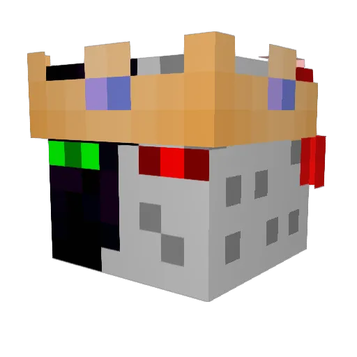 hanssomo Minecraft avatar head, 3D render