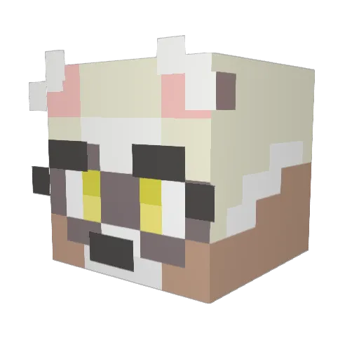 hantertears Minecraft avatar head, 3D render