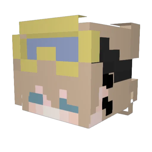 hanthemage Minecraft avatar head, 3D render