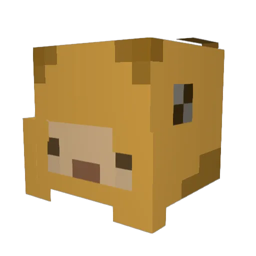 hantre Minecraft avatar head, 3D render