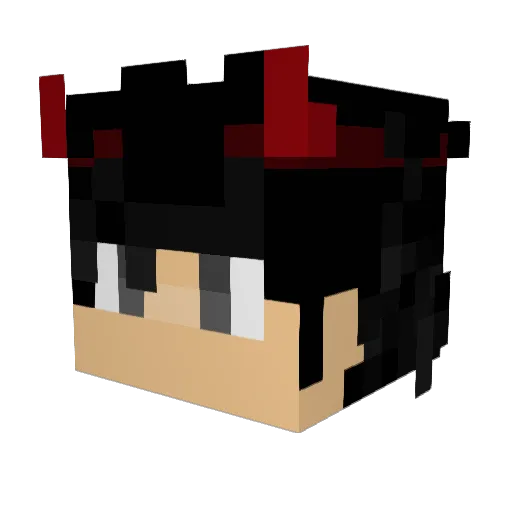 hantuss Minecraft avatar head, 3D render