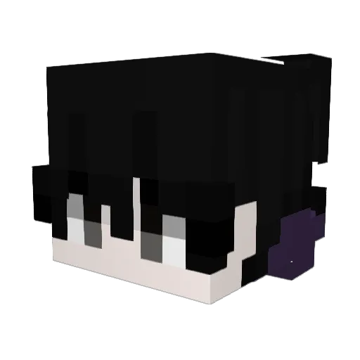hanyuWang Minecraft avatar head, 3D render