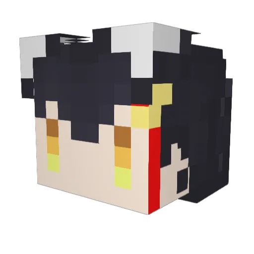 haochixuemi Minecraft avatar head, 3D render