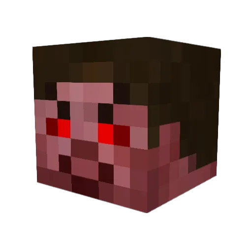 haomeiPC Minecraft avatar head, 3D render