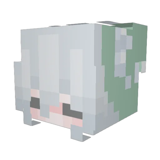 haomomo Minecraft avatar head, 3D render