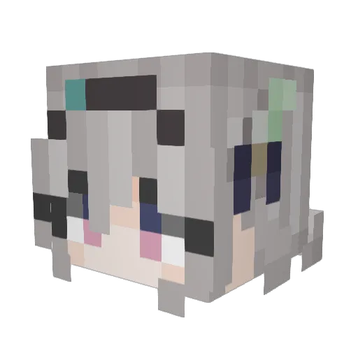 haoqiu Minecraft avatar head, 3D render