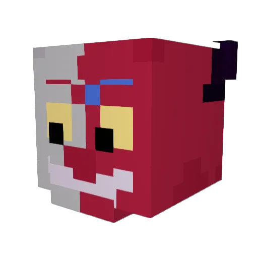 haowao Minecraft avatar head, 3D render