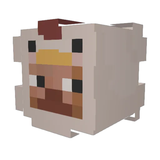 hapana Minecraft avatar head, 3D render