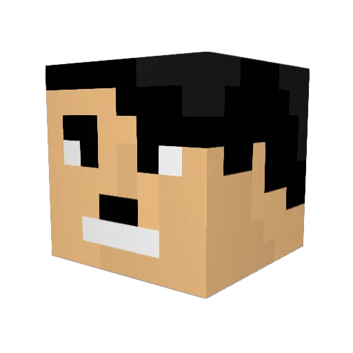 hapaper Minecraft avatar head, 3D render