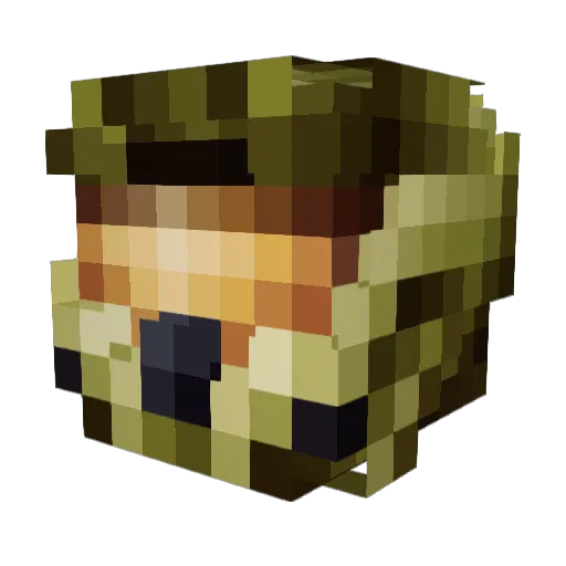 hapatty Minecraft avatar head, 3D render