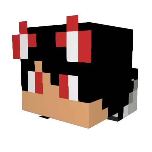 haphustus Minecraft avatar head, 3D render