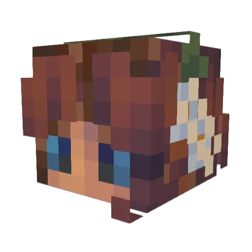 happabears Minecraft avatar head, 3D render