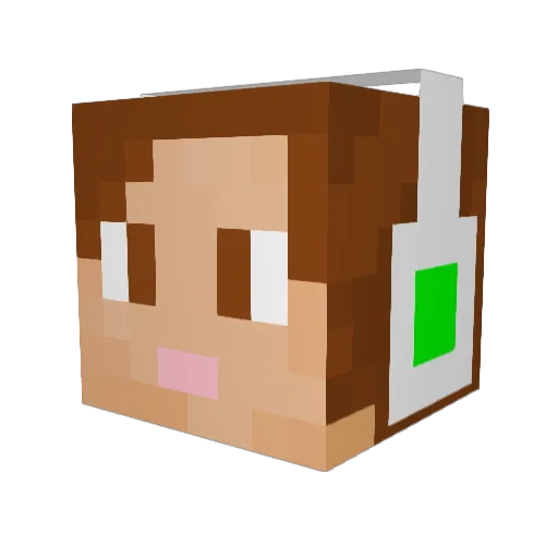 happlepd Minecraft avatar head, 3D render