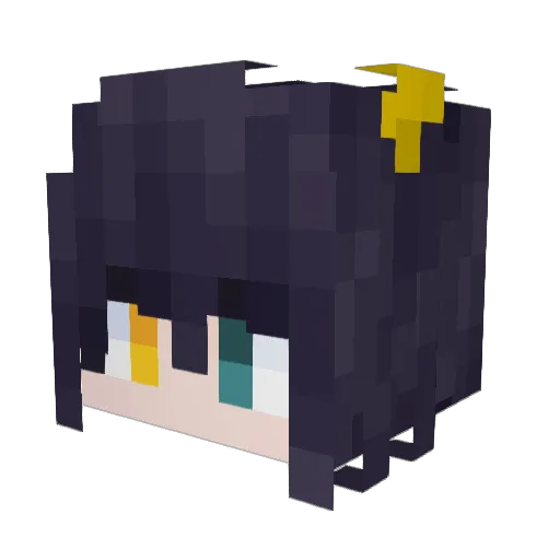 happy_face2 Minecraft avatar head, 3D render