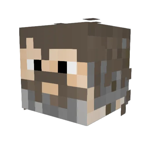 happy_mann Minecraft avatar head, 3D render