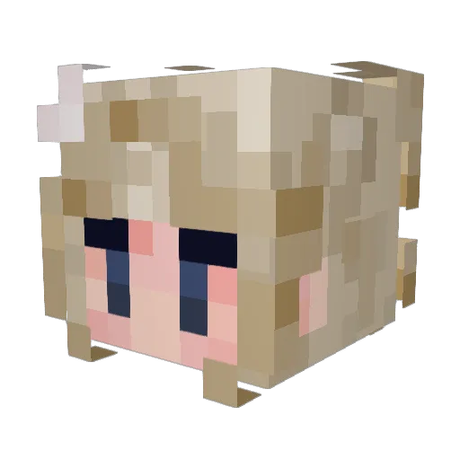 happy_you Minecraft avatar head, 3D render