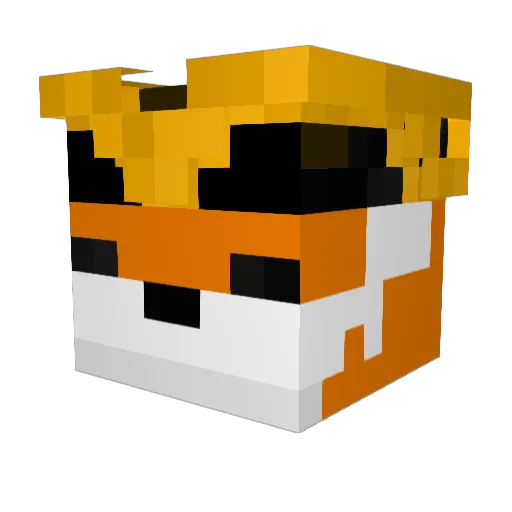 happyayo Minecraft avatar head, 3D render