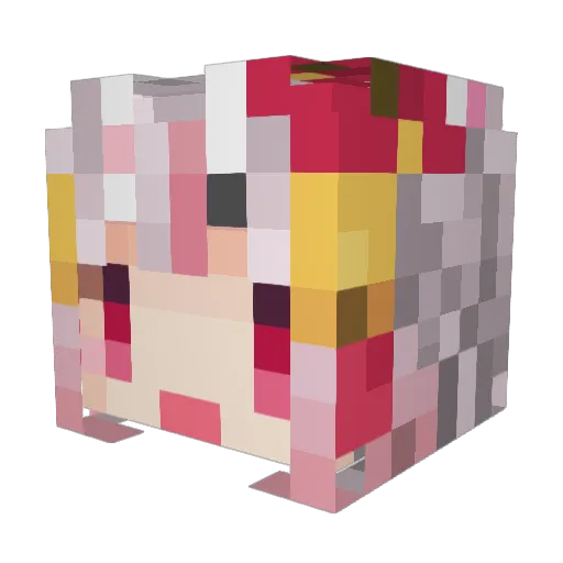 happycat666 Minecraft avatar head, 3D render