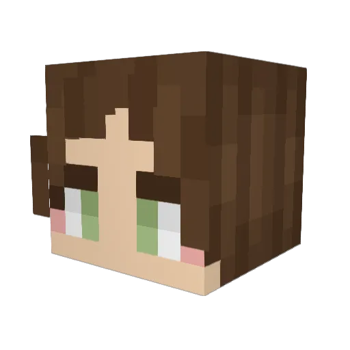 happycraft3 Minecraft avatar head, 3D render