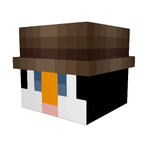 happyhappens Minecraft avatar head, 3D render