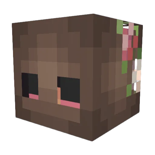 happyhei Minecraft avatar head, 3D render