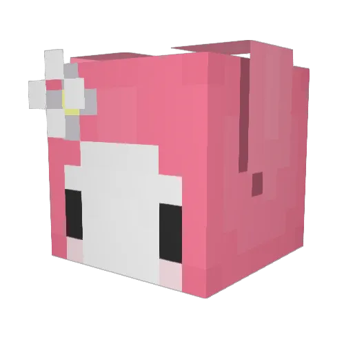 happyiee Minecraft avatar head, 3D render