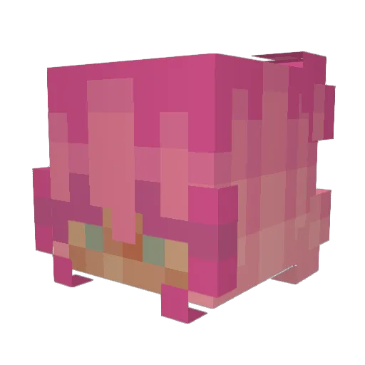 happylook Minecraft avatar head, 3D render