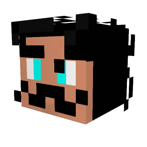 happymateo75 Minecraft avatar head, 3D render