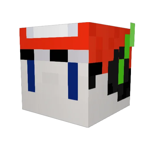 happymoep Minecraft avatar head, 3D render