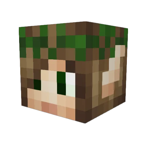 happymoonwolf Minecraft avatar head, 3D render
