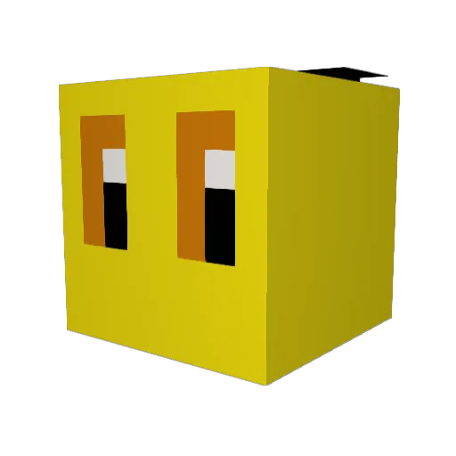 happyrapist Minecraft avatar head, 3D render