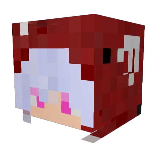 happyrarara Minecraft avatar head, 3D render
