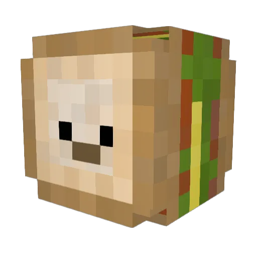 happyscholar Minecraft avatar head, 3D render