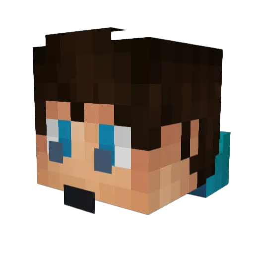 happysennna Minecraft avatar head, 3D render