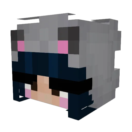 happyshibas Minecraft avatar head, 3D render