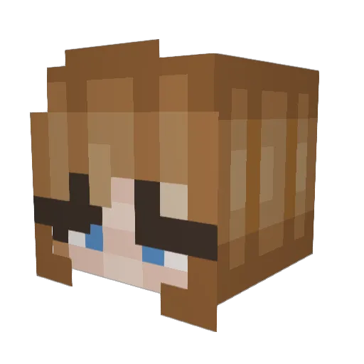 happyslytherin Minecraft avatar head, 3D render