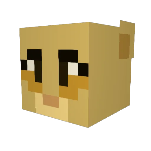 happystool Minecraft avatar head, 3D render