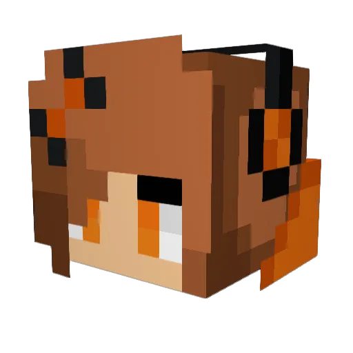 happytappyzoe Minecraft avatar head, 3D render