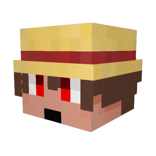 happyxz Minecraft avatar head, 3D render