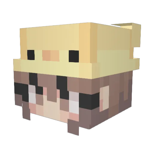 happyyybirb Minecraft avatar head, 3D render