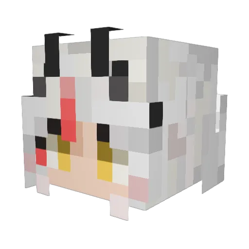 happyyyue Minecraft avatar head, 3D render