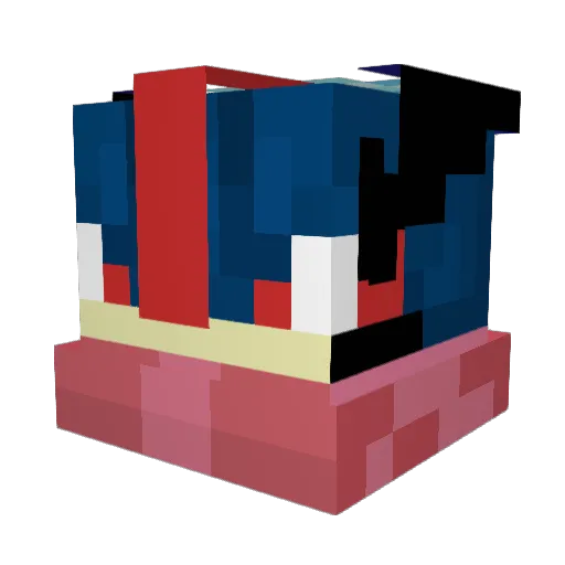 haps76 Minecraft avatar head, 3D render