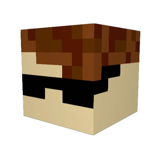 hapsX Minecraft avatar head, 3D render