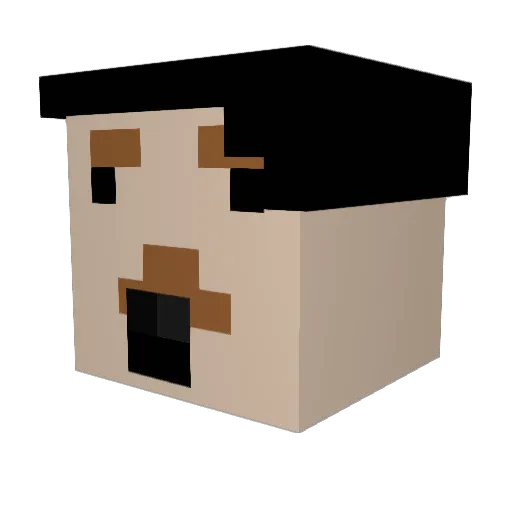 haqjj Minecraft avatar head, 3D render