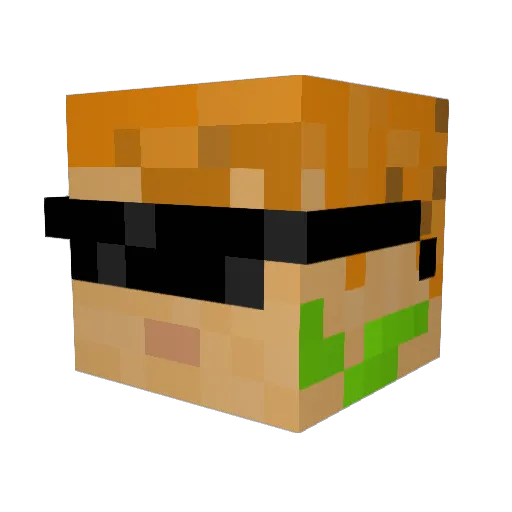 haraldrex Minecraft avatar head, 3D render