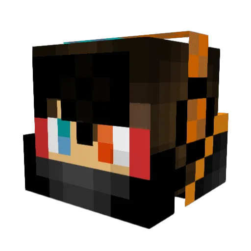 haratti Minecraft avatar head, 3D render