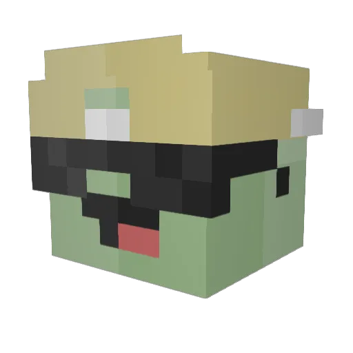 harboersej Minecraft avatar head, 3D render